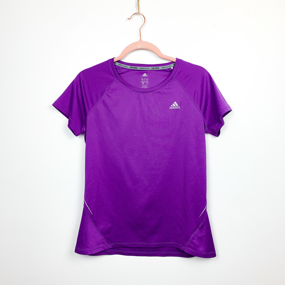 adidas Tops - Adidas Purple Short Sleeve Athletic Shirt
